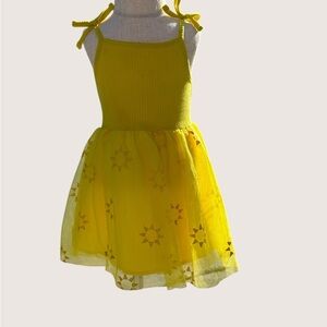 Cat & Jack Yellow Sunburst Tulle Dress